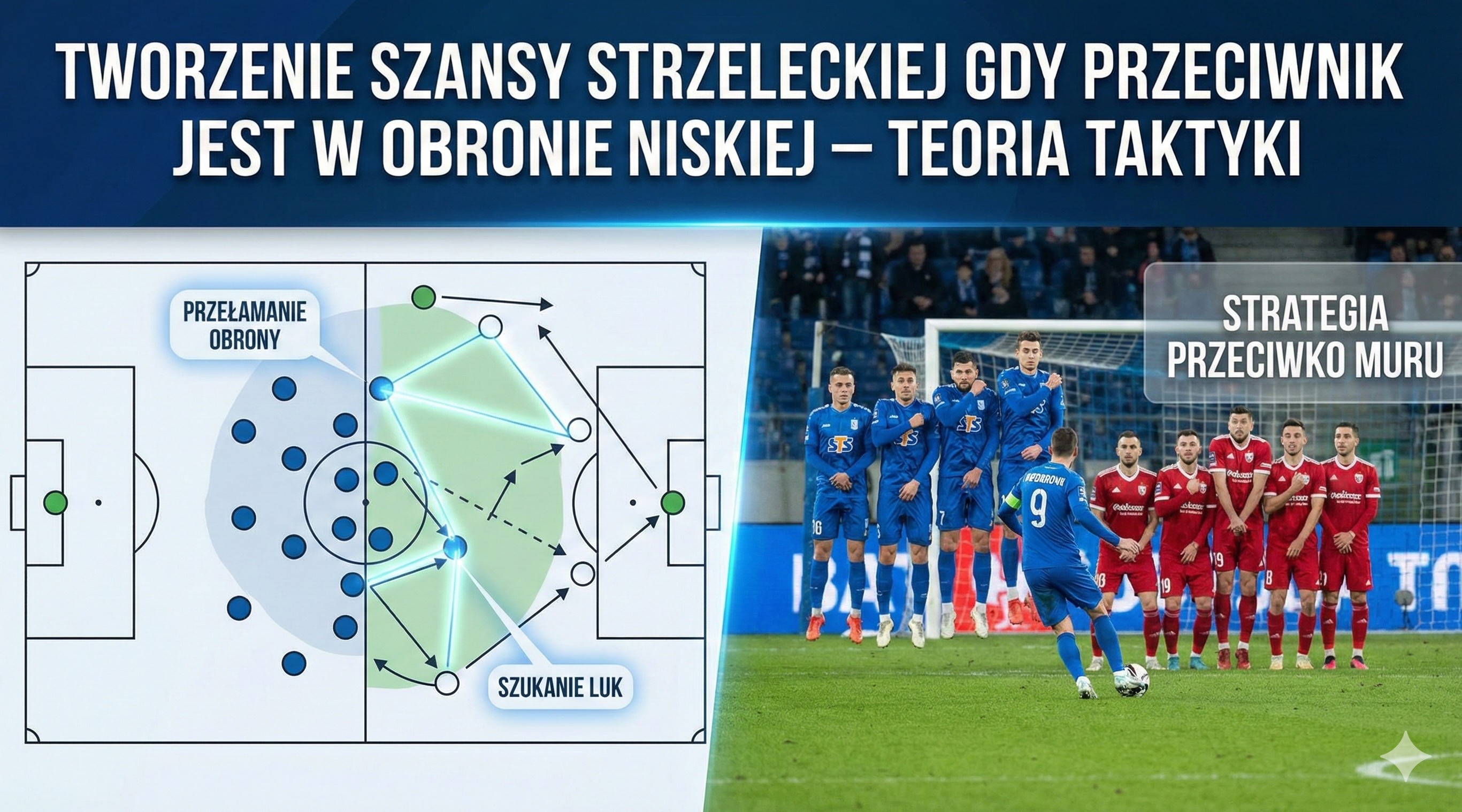Tworzenie szansy strzeleckiej gdy przeciwnik jest w obronie niskiej - teoria taktyki